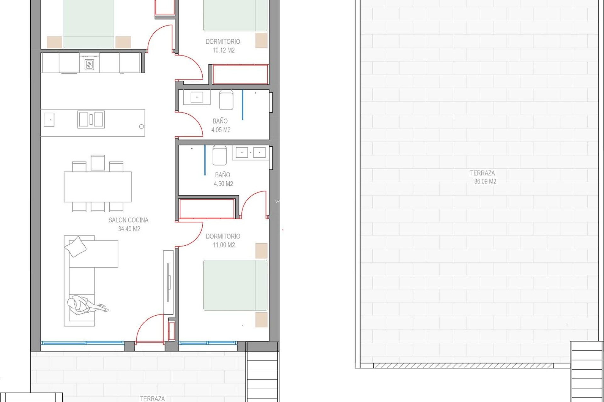 New Build - Bungalow - Pilar de la Horadada - Parque del Mediterraneo