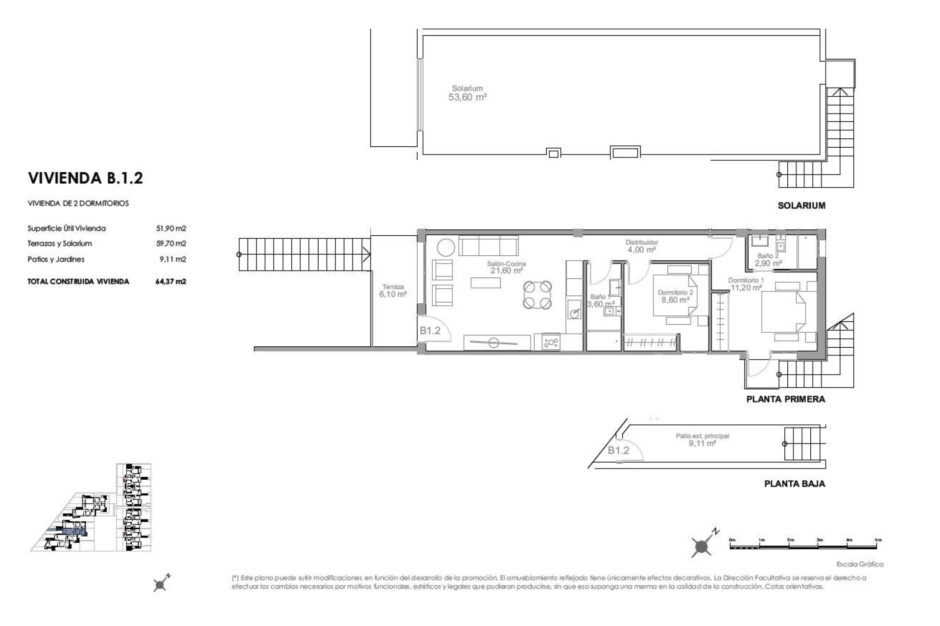 New Build - Top Floor Bungalow - Puerto de Mazarron - Playa Negra