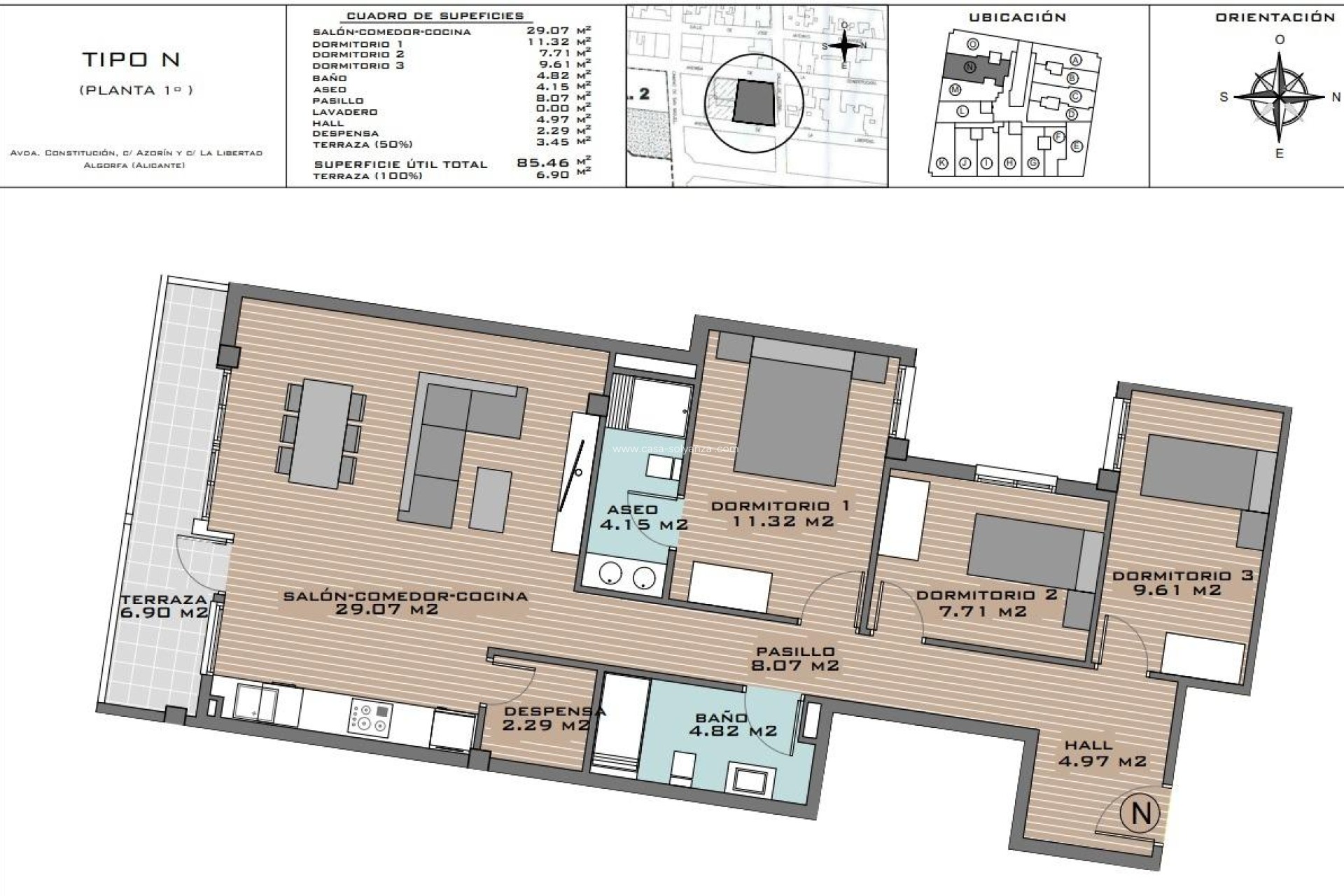 Nieuwbouw Woningen - Appartement / flat - Algorfa - Pueblo