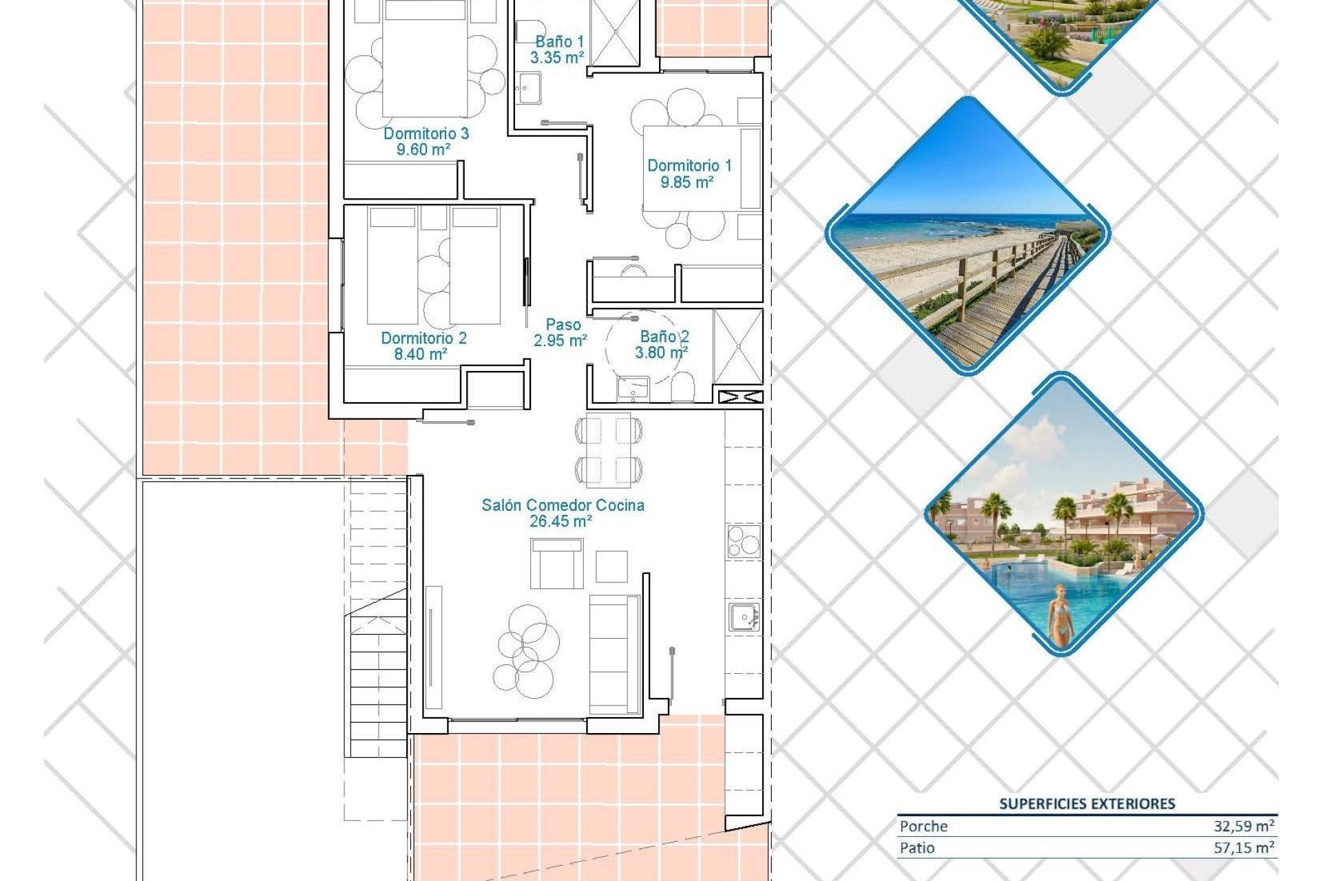 Obra nueva - Bungalow - Pilar de la Horadada - Lo Monte