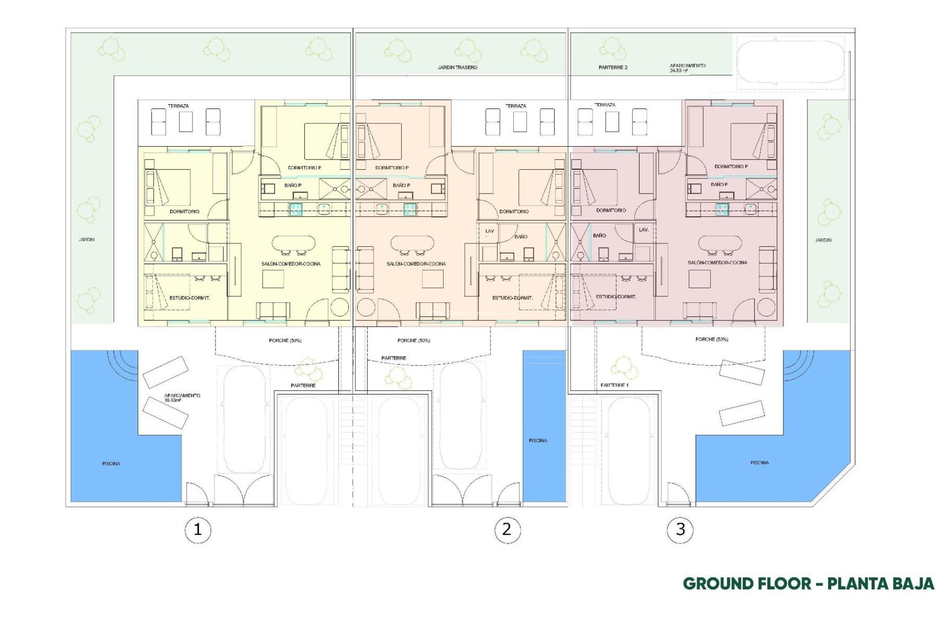 Obra nueva - Bungalow - Pilar de la Horadada - parques de Andromeda