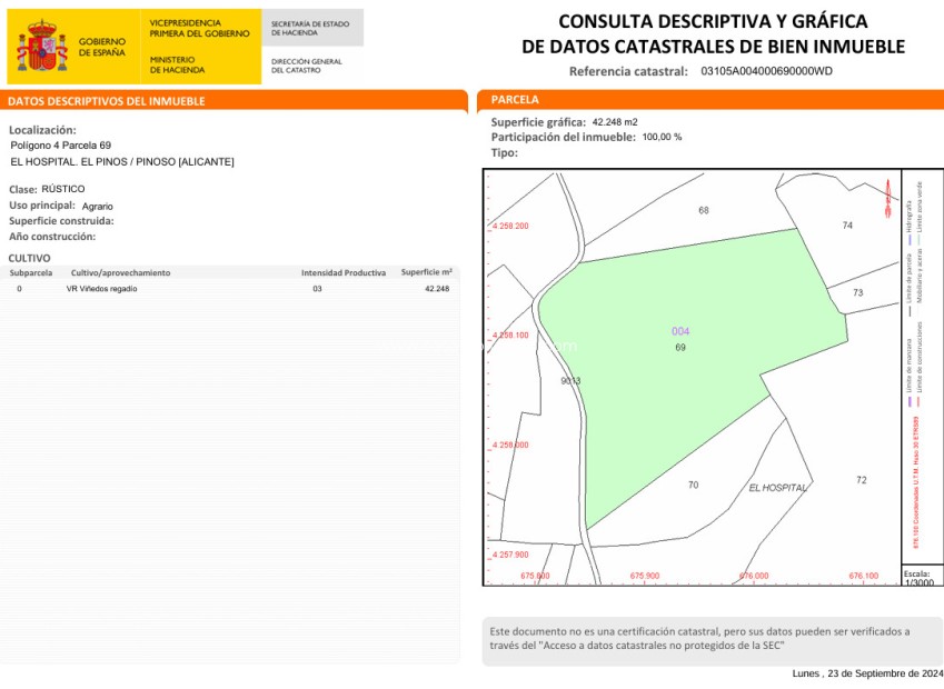 Revente - Land - Pinoso - Pinoso Centro