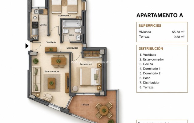 Herverkoop - Appartement / flat - Torrevieja - Playa del Cura
