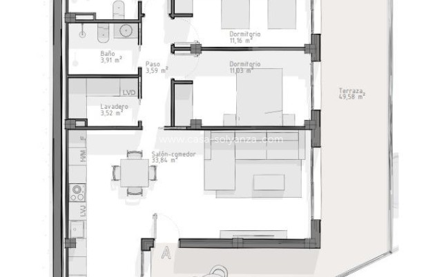 Nieuwbouw Woningen - Appartement / flat - Aguilas - Playa del Hornillo