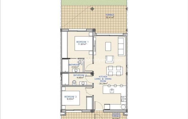 New Build - Apartment / flat - Los Alcázares - Serena Golf