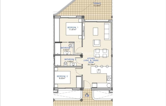 New Build - Apartment / flat - Los Alcázares - Serena Golf