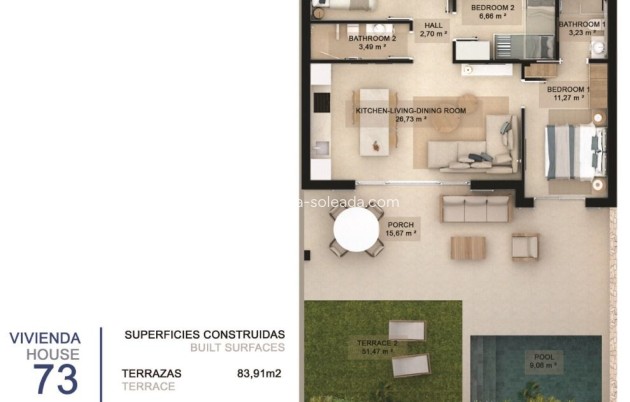 Nieuwbouw Woningen - Bungalow - Pilar de la Horadada - La Torre De La Horadada