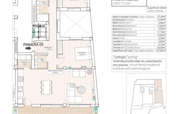 New Build - Apartment / flat - Hondón de las Nieves - Pueblo
