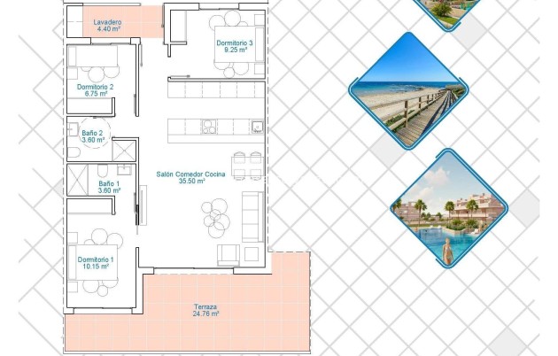 Obra nueva - Apartamento / piso - Pilar de la Horadada - Lo Monte