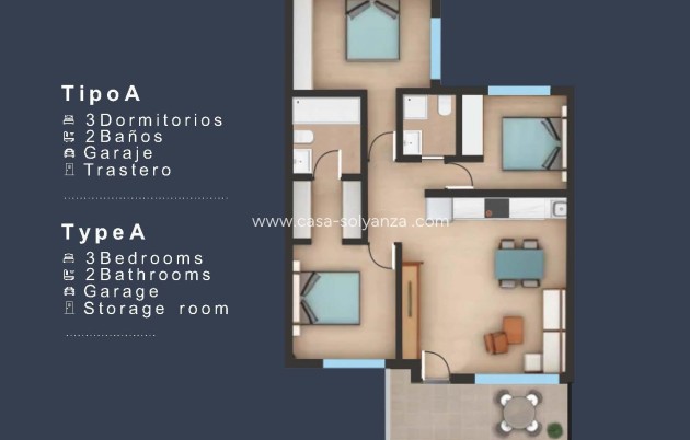 New Build - Top Floor Bungalow - San Pedro del Pinatar - Los Pinos