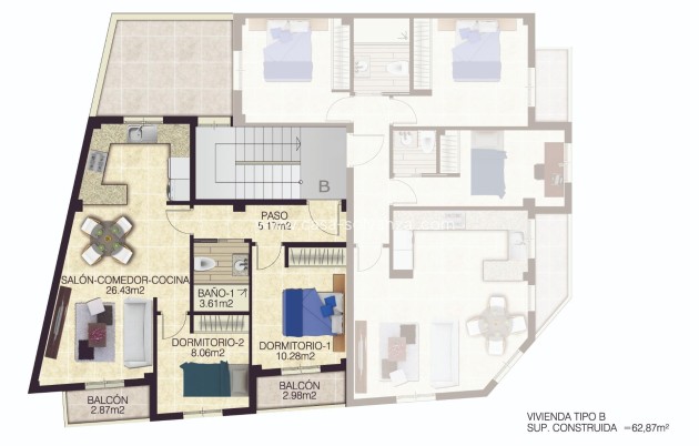 Nieuwbouw Woningen - Appartement / flat - Jacarilla - pueblo