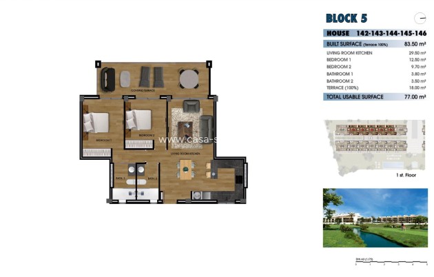 New Build - Apartment / flat - Los Alcázares - La Serena Golf