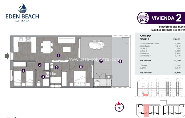 Revente - Appartement - Torrevieja - La Mata