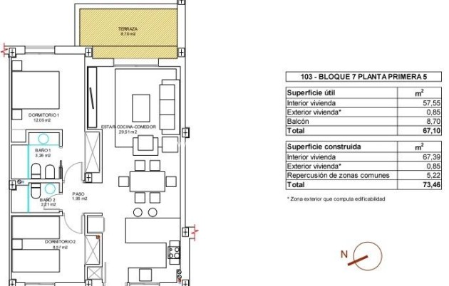 Nouvelle construction - Appartement - Vera - El Playazo