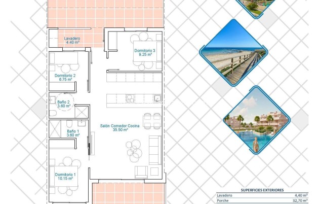 Obra nueva - Apartamento / piso - Pilar de la Horadada - Lo Monte