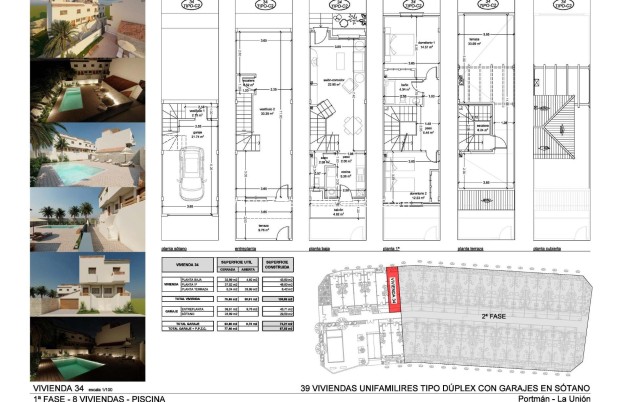 Obra nueva - Adosado - La Union - centro