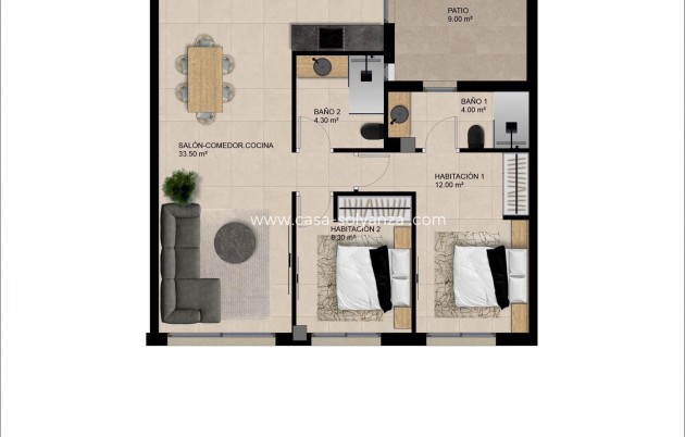 New Build - Apartment / flat - Catral - pueblo