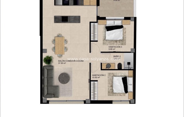 New Build - Apartment / flat - Catral - pueblo
