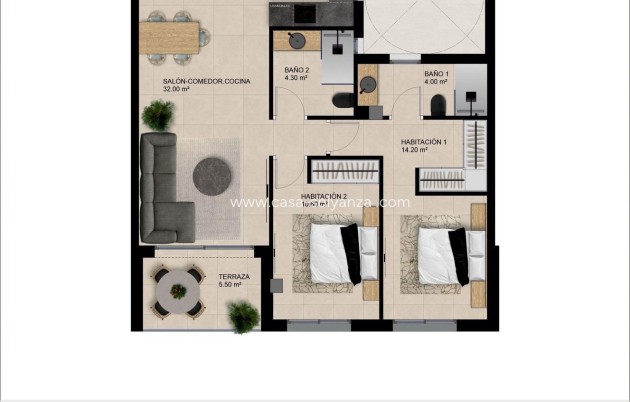 New Build - Apartment / flat - Catral - pueblo