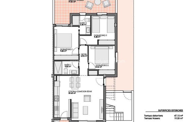 Nieuwbouw Woningen - Bungalow - Pilar de la Horadada - Lo Romero Golf